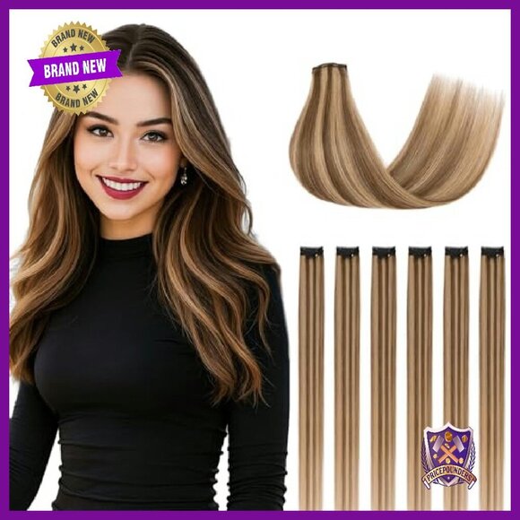 10 Inch Clip-In Human Hair Extensions, 6pcs 31g Straight, Add Volume Length main image 4